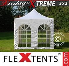 Vouwtent FleXtents Pro Xtreme 3x3m Wit, inkl. 4...