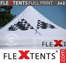 Vouwtent FleXtents PRO met grote digitale afdruk 2x2m