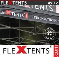 Vouwtent FleXtents PRO met grote digitale afdruk 4x0,2m
