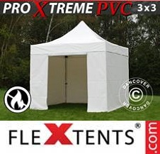 Vouwtent FleXtents Pro Xtreme 3x3m, Wit inkl 4 Zijwanden
