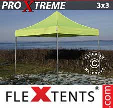 Vouwtent FleXtents Pro Xtreme 3x3m Neon geel/Groen