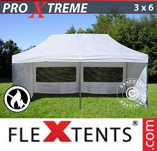 Vouwtent FleXtents Pro Xtreme 3x6m Wit, Vlamvertragende, inkl. 6...