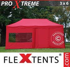 Vouwtent FleXtents Pro Xtreme 3x6m Rood, inkl. 6 Zijwanden