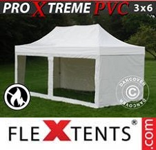 Vouwtent FleXtents Pro Xtreme 3x6m Wit, inkl. 6 Zijwanden